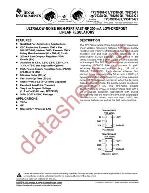 TPS79333DBVRQ1 datasheet  